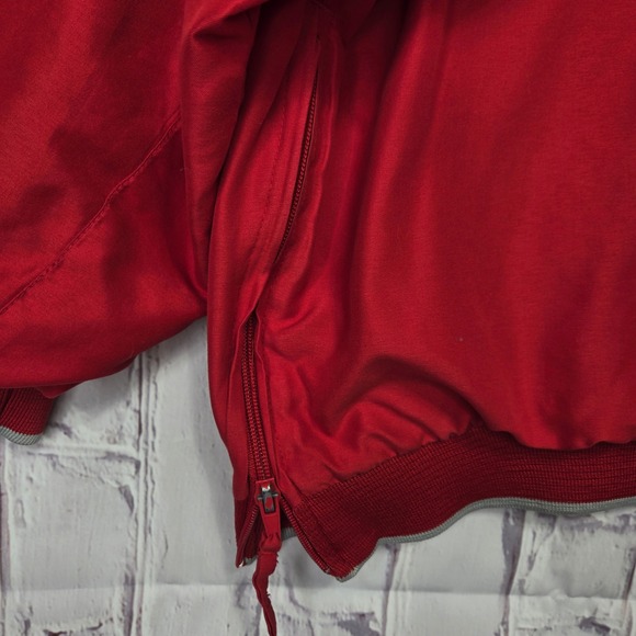 Ohio State Buckeyes Red Pullover Windbreaker Jacket Mens XL V-Neck Insulated - Picture 7 of 12